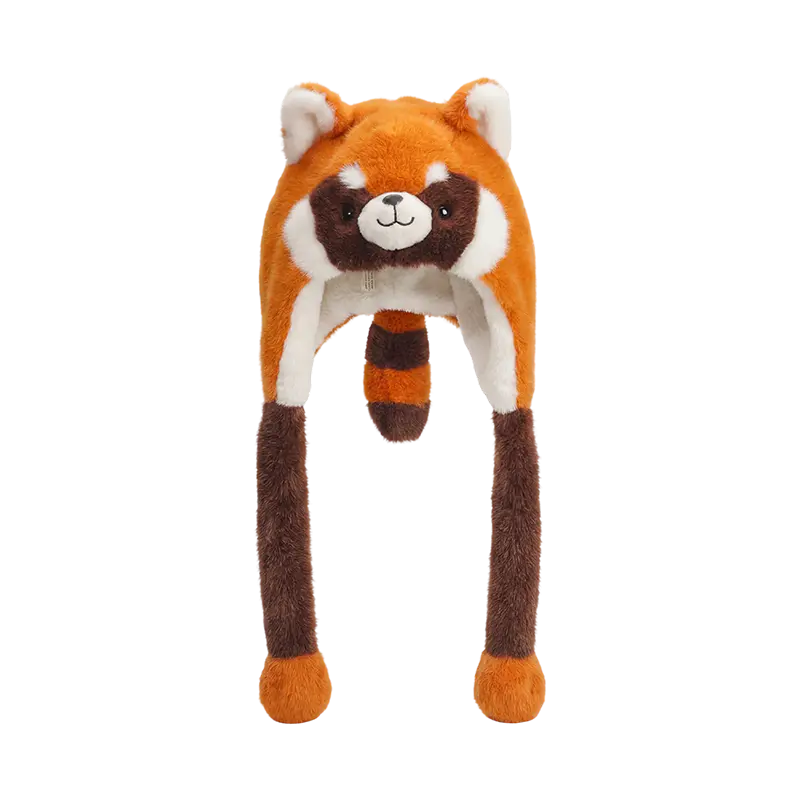 Smeđi crvenkasti panda plišani šešir
