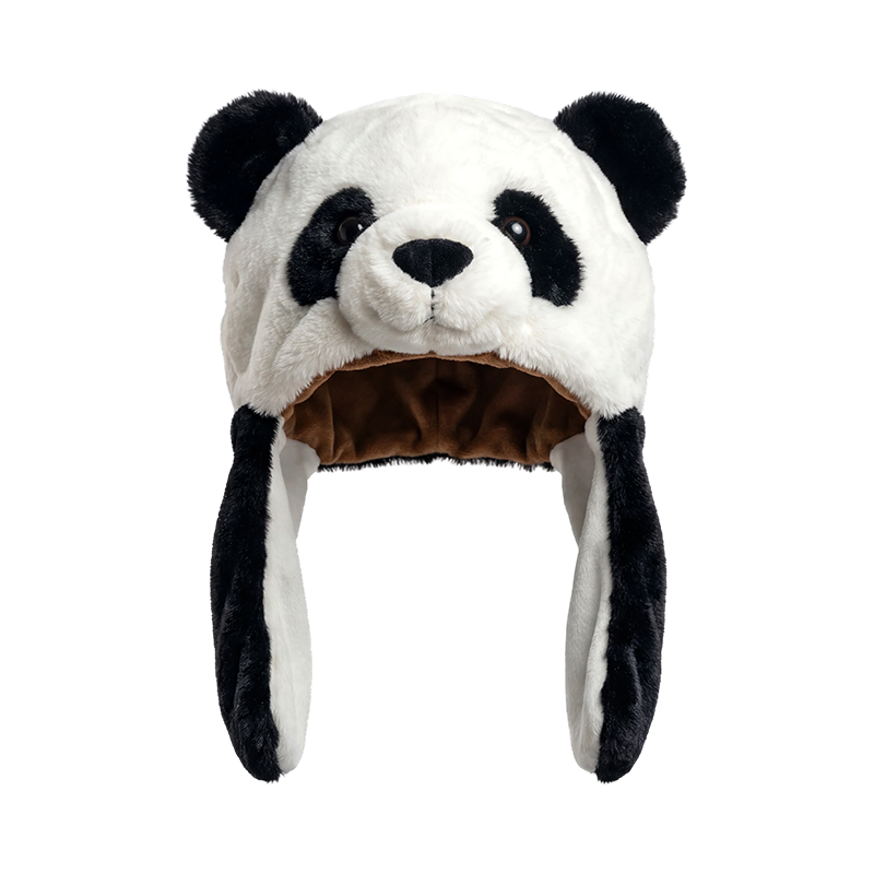Klasični crno-bijeli panda plišani šešir